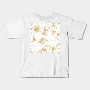 Honey brown and white marble - Tie-Dye Shibori Texture Kids T-Shirt